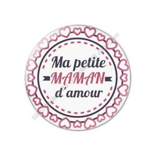 Cabochon résine a coller 25 mm maman n5 