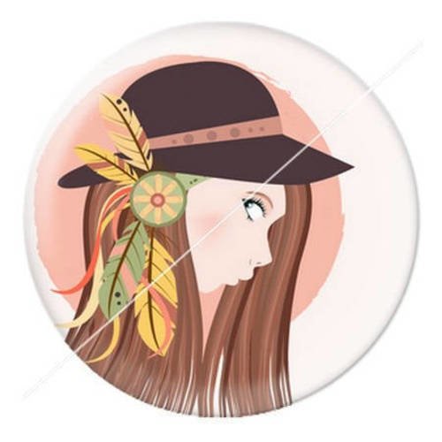 Cabochon résine a coller 25 mm thème ethnique attrape rêve 4 