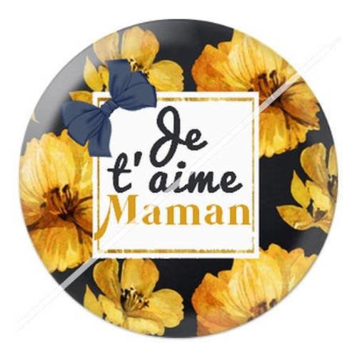 Cabochon résine a coller 25 mm maman 1 