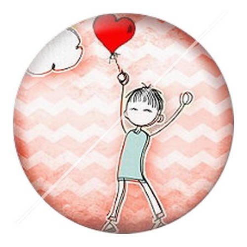 Cabochon résine a coller 25 mm amour couple saint valentin 10 