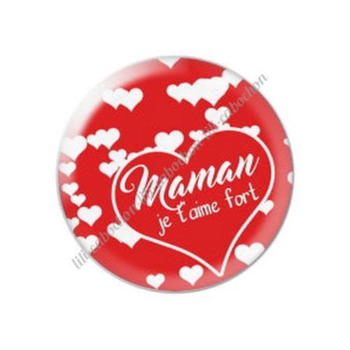 Cabochon résine a coller 25 mm maman v35 