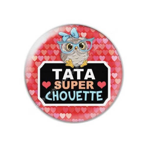 Cabochon résine a coller 25 mm tatie tata f19 