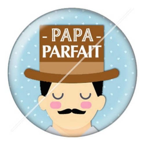 Cabochon résine a coller 25 mm papa d27 