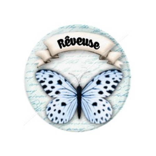 Cabochon résine a coller 25 mm madame 18 