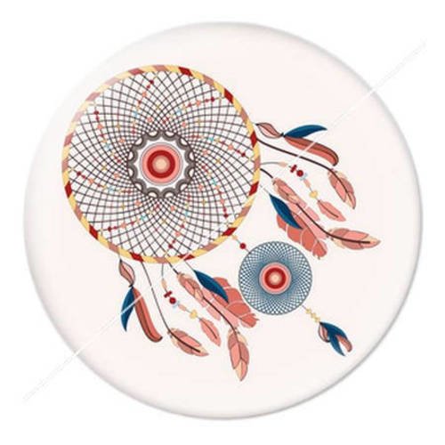 Cabochon résine a coller 25 mm thème ethnique attrape rêve 6 