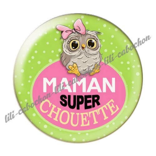 Cabochon résine a coller 25 mm  je t'aime maman l68 