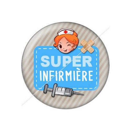 Cabochon résine a coller 25 mm super infirmière 1 