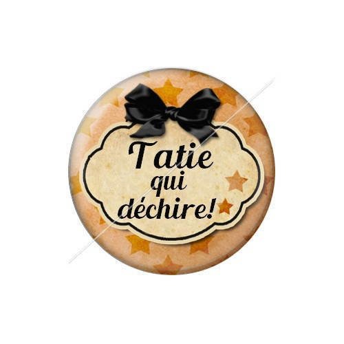Cabochon résine a coller 25 mm tatie tata j58 