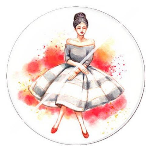 Cabochon résine a coller 25 mm femme mode mam'zelle 7 