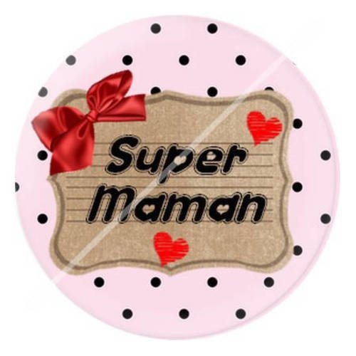 Cabochon résine a coller 25 mm pour ma maman qui déchire 14 