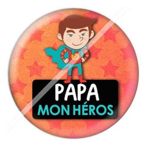 Cabochon résine a coller 25 mm pour super papa b7 