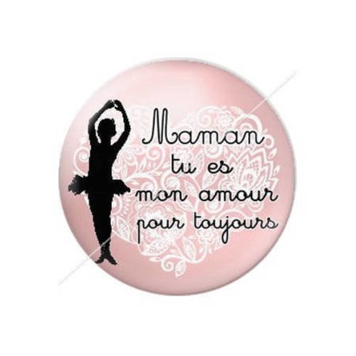 Cabochon résine a coller 25 mm pour maman 2 