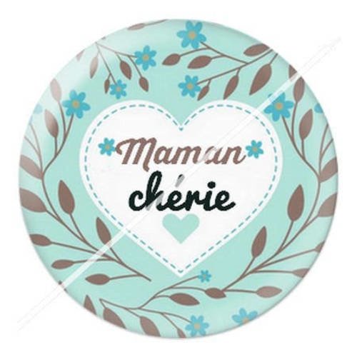 Cabochon résine a coller 25 mm maman 9 