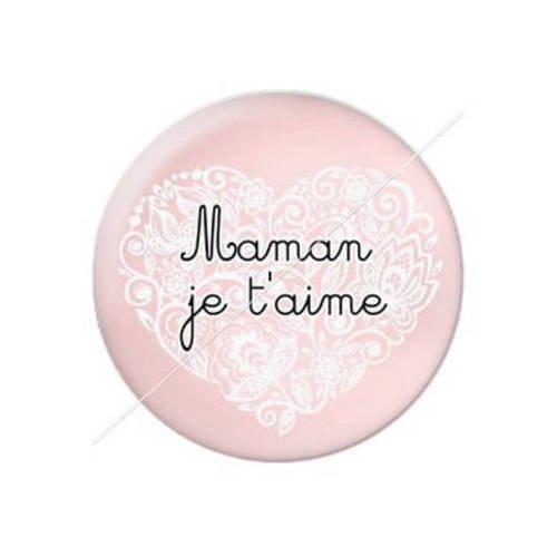 Cabochon résine a coller 25 mm pour maman 3 