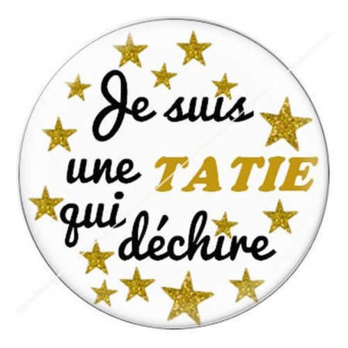 Cabochon résine a coller 25 mm tatie qui déchire 5 