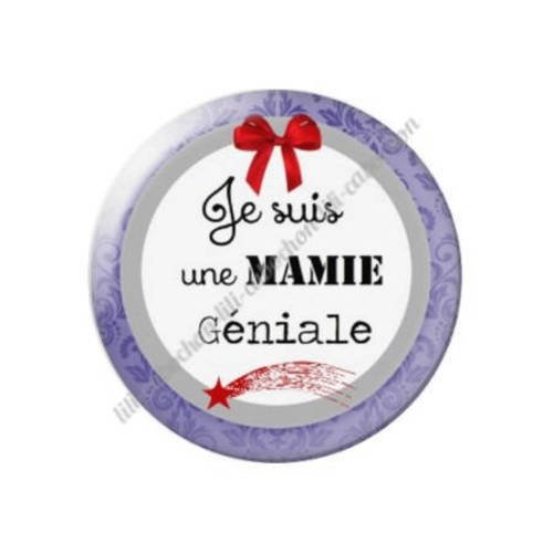 Cabochon résine a coller 25 mm mamie o7 