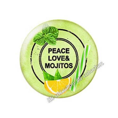 Cabochon résine a coller 25 mm mojito 59 