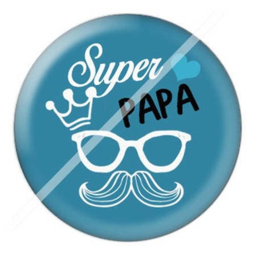 Cabochon résine a coller 25 mm pour super papa b8 