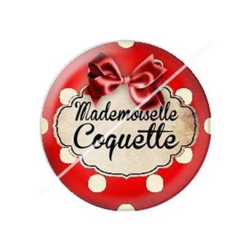 Cabochon résine a coller 25 mm mademoiselle coquette 4