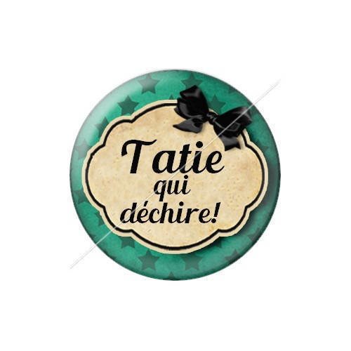 Cabochon résine a coller 25 mm tatie tata j65 