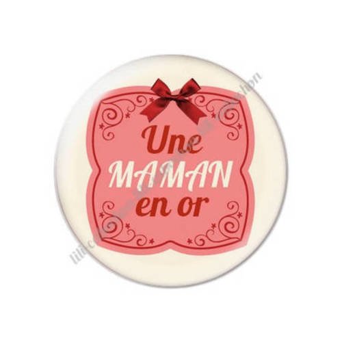 Cabochon résine a coller 25 mm maman n14 