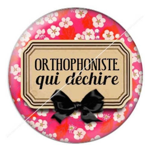 Cabochon résine a coller 25 mm pour orthophoniste 5 