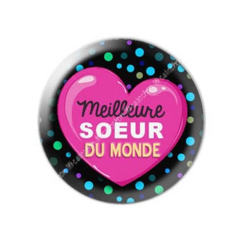 Cabochon résine a coller 25 mm soeur 18 