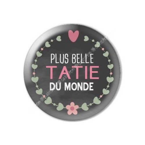 Cabochon résine a coller 25 mm tatie tata f25 