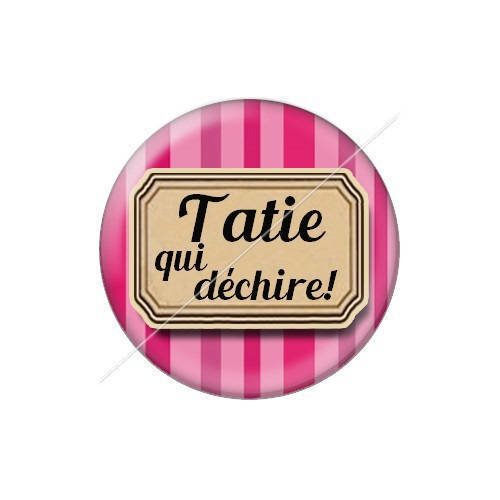 Cabochon résine a coller 25 mm tatie tata j67 