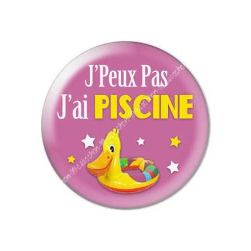 Cabochon résine a coller 25 mm j'peux pas j'ai piscine 