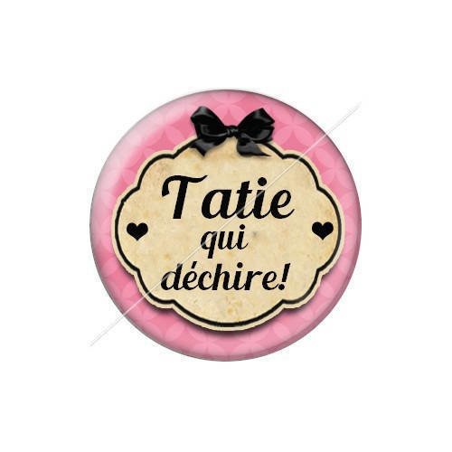 Cabochon résine a coller 25 mm tatie tata j70 