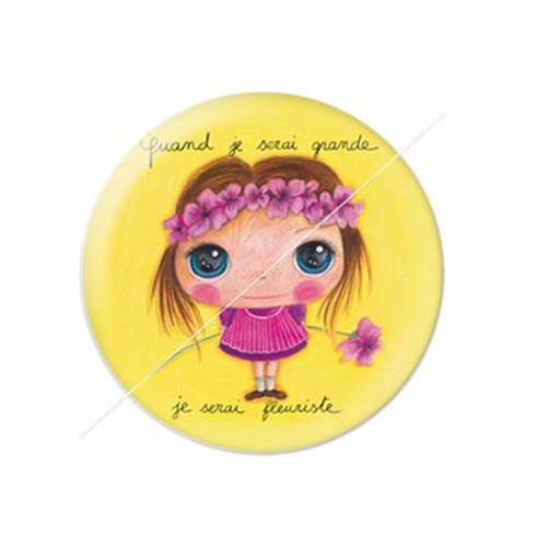 Cabochon résine a coller 25 mm quand je serai grande...1 