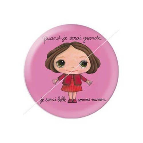 Cabochon résine a coller 25 mm quand je serai grande...5 