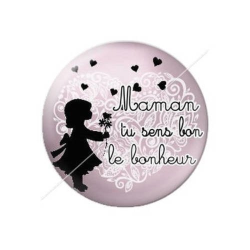 Cabochon résine a coller 25 mm pour maman 11 