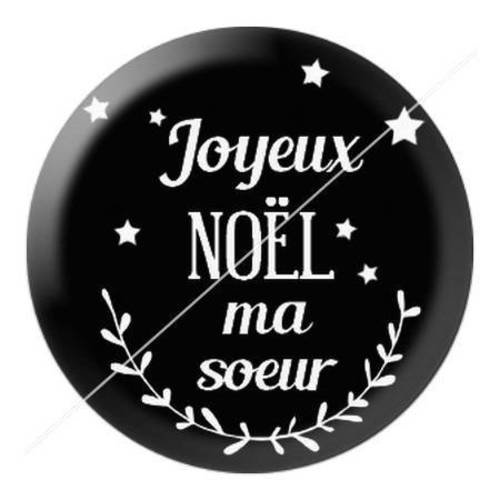 Cabochon résine a coller 25 mm joyeux noël ma soeur 9 