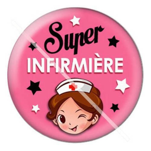 Cabochon résine a coller 25 mm pour infirmière 7 