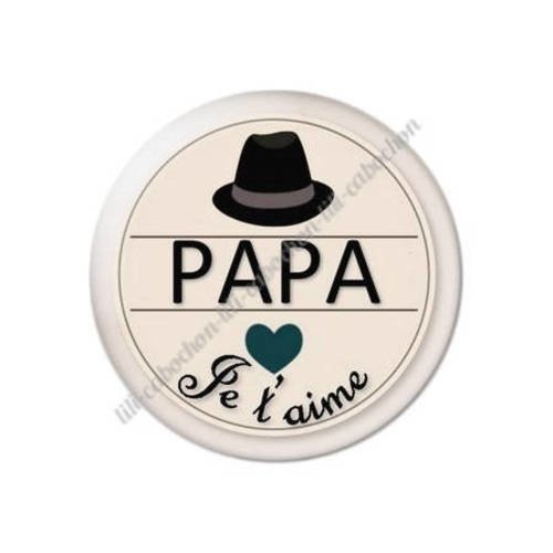 Cabochon résine a coller 25 mm papa 62 