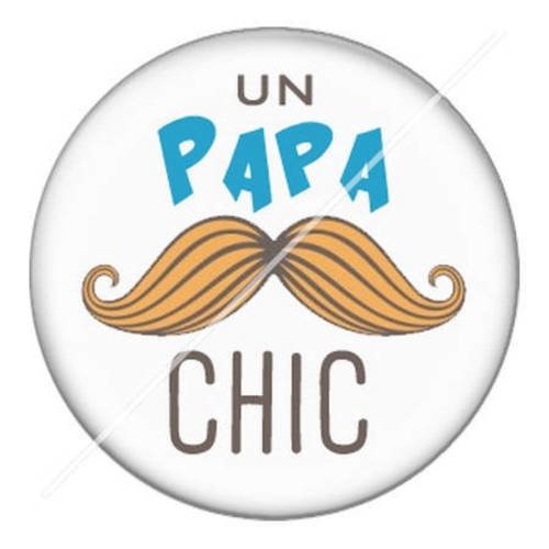 Cabochon résine a coller 25 mm papa d16 