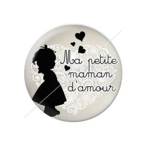 Cabochon résine a coller 25 mm pour maman 13 