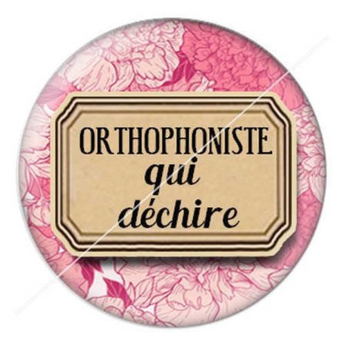 Cabochon résine a coller 25 mm pour orthophoniste 7 