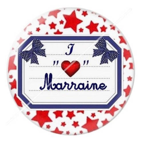 Cabochon résine a coller 25 mm marraine 1 