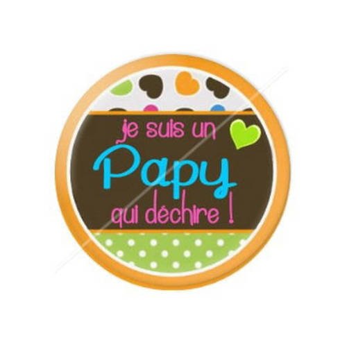 Cabochon résine a coller 25 mm papy f3 