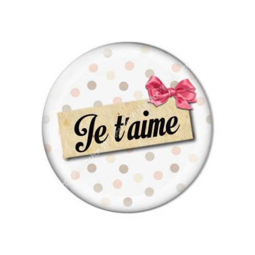 Cabochon résine a coller 25 mm saint valentin je t'aime 15 