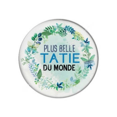 Cabochon résine a coller 25 mm tatie tata f31 