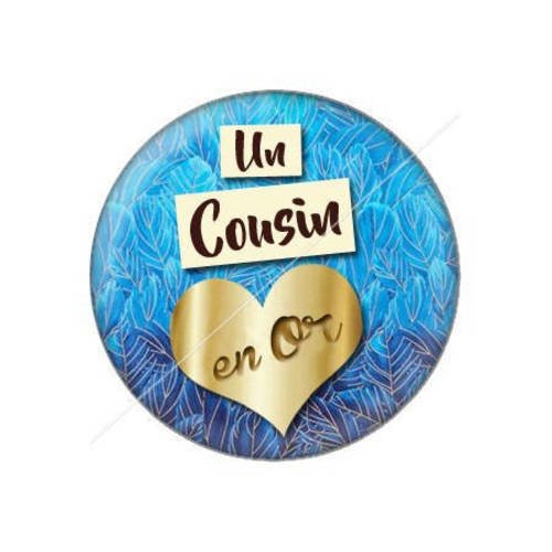 Cabochon résine a coller 25 mm cousin j7 