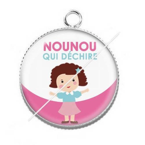 Pendentif cabochon résine pour nounou b3 