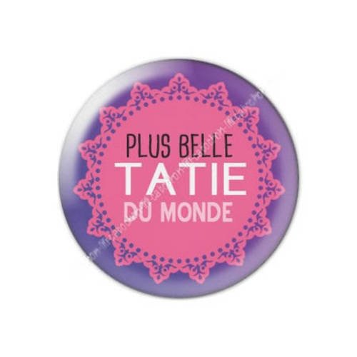 Cabochon résine a coller 25 mm tatie tata f32 