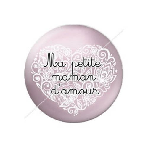 Cabochon résine a coller 25 mm pour maman 15 
