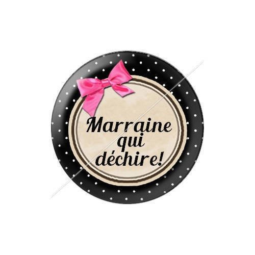 Cabochon résine a coller 25 mm marraine j24 