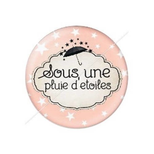 Cabochon résine a coller 25 mm pour maman pluie d'étoiles fée 14 